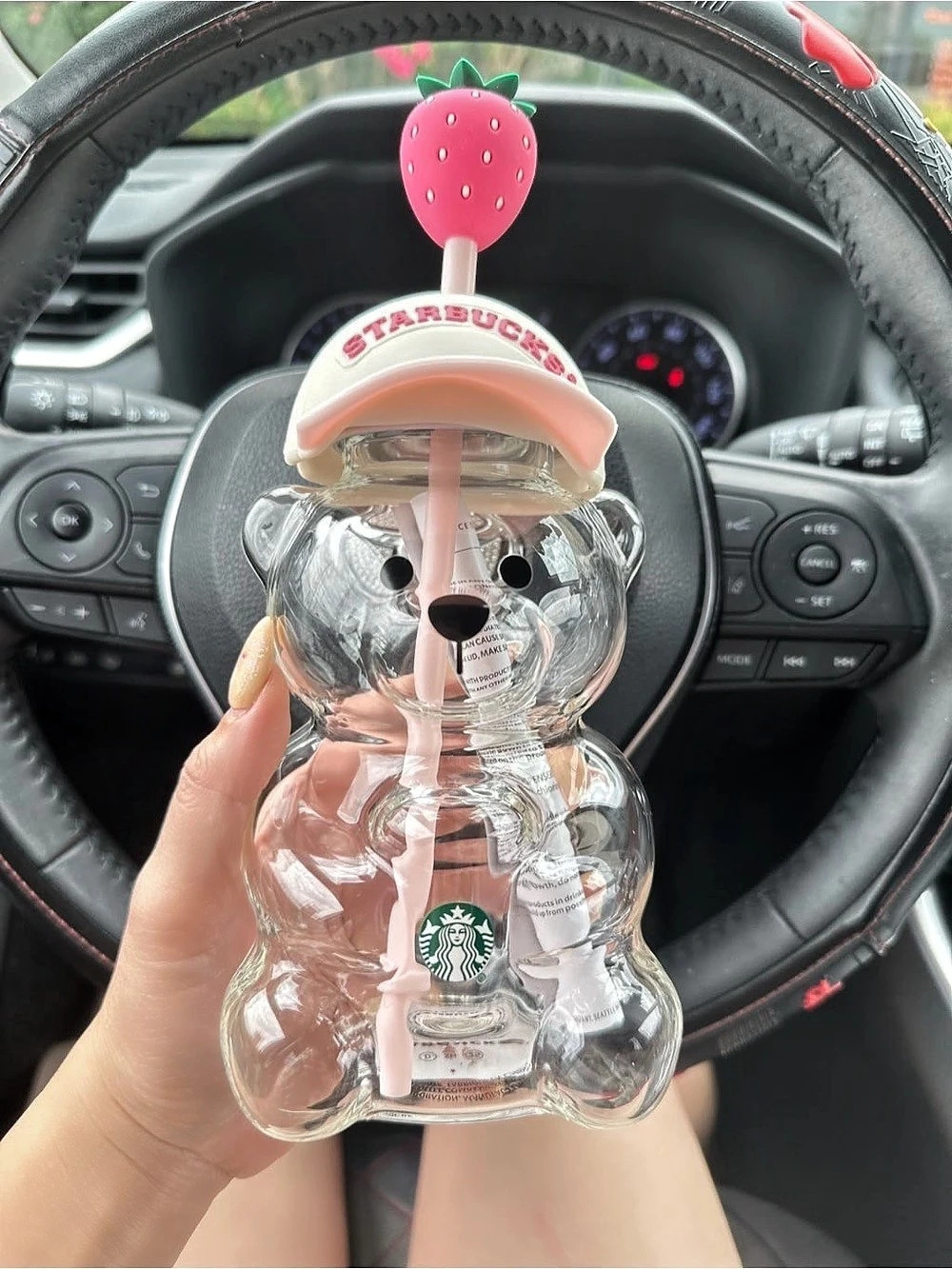 Starbucks Bearista Bear Cold Cup Strawberry Bear Cold Cup NWT - Picture 2 of 5
